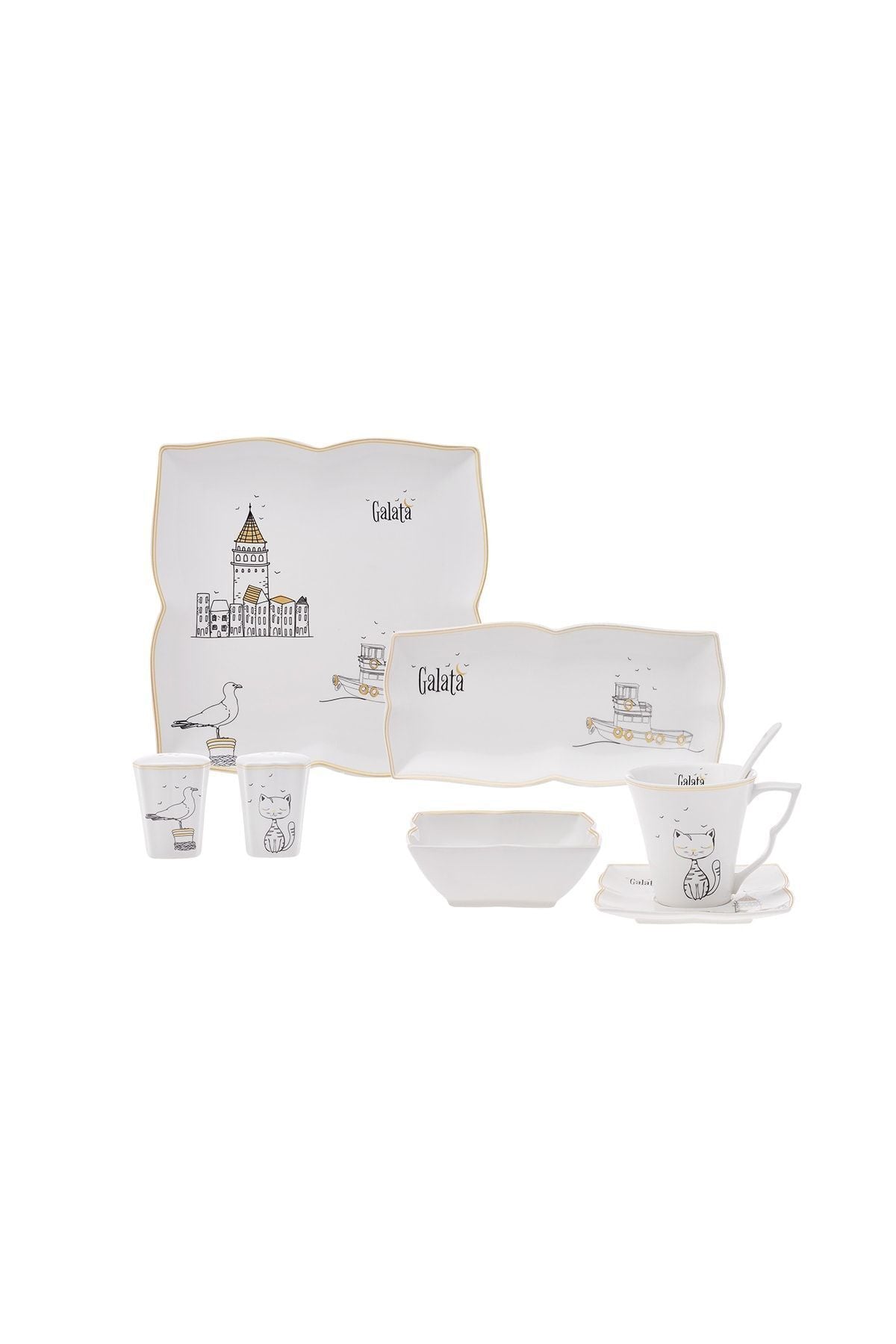 Galata 32 Pieces Breakfast/Serving Set for 6 Persons