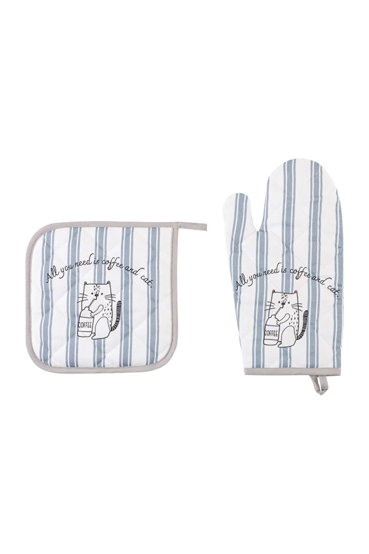 LCW HOME Black Printed Oven Glove and Handle LCWK STORE
