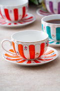 Marlowe Colored Tea Cup Set for 6 Persons - 220 ml