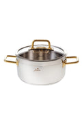 Modena 8 Piece Titanium Gold Cookware Set