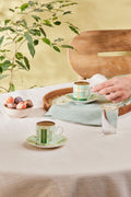 Kiva Green Coffee Cup Set for 2 Persons 80 ml