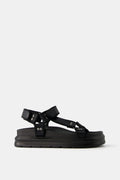 Platform sandals with straps