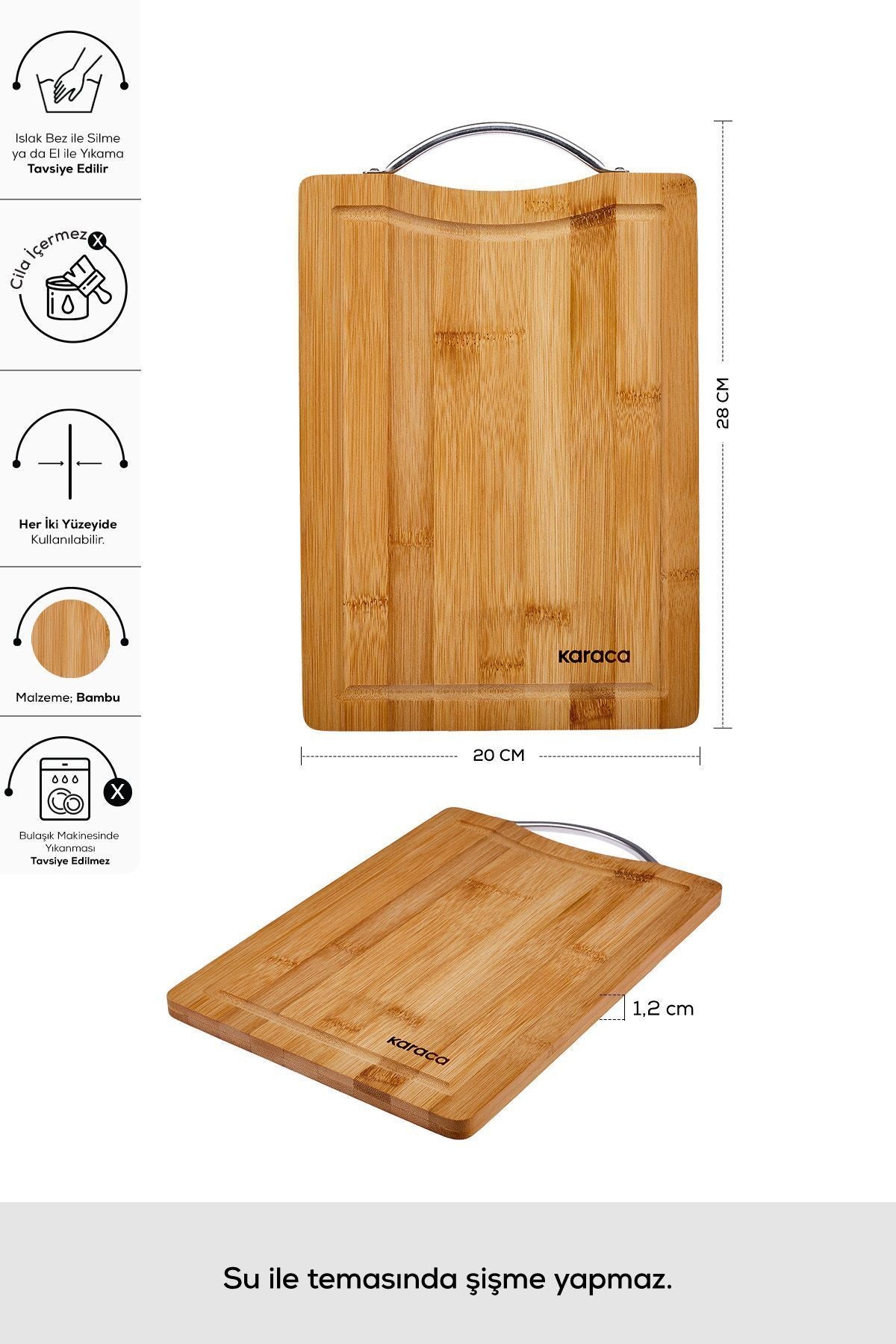 Owen Rectangle Small Bamboo Cutting Board 28 Cm