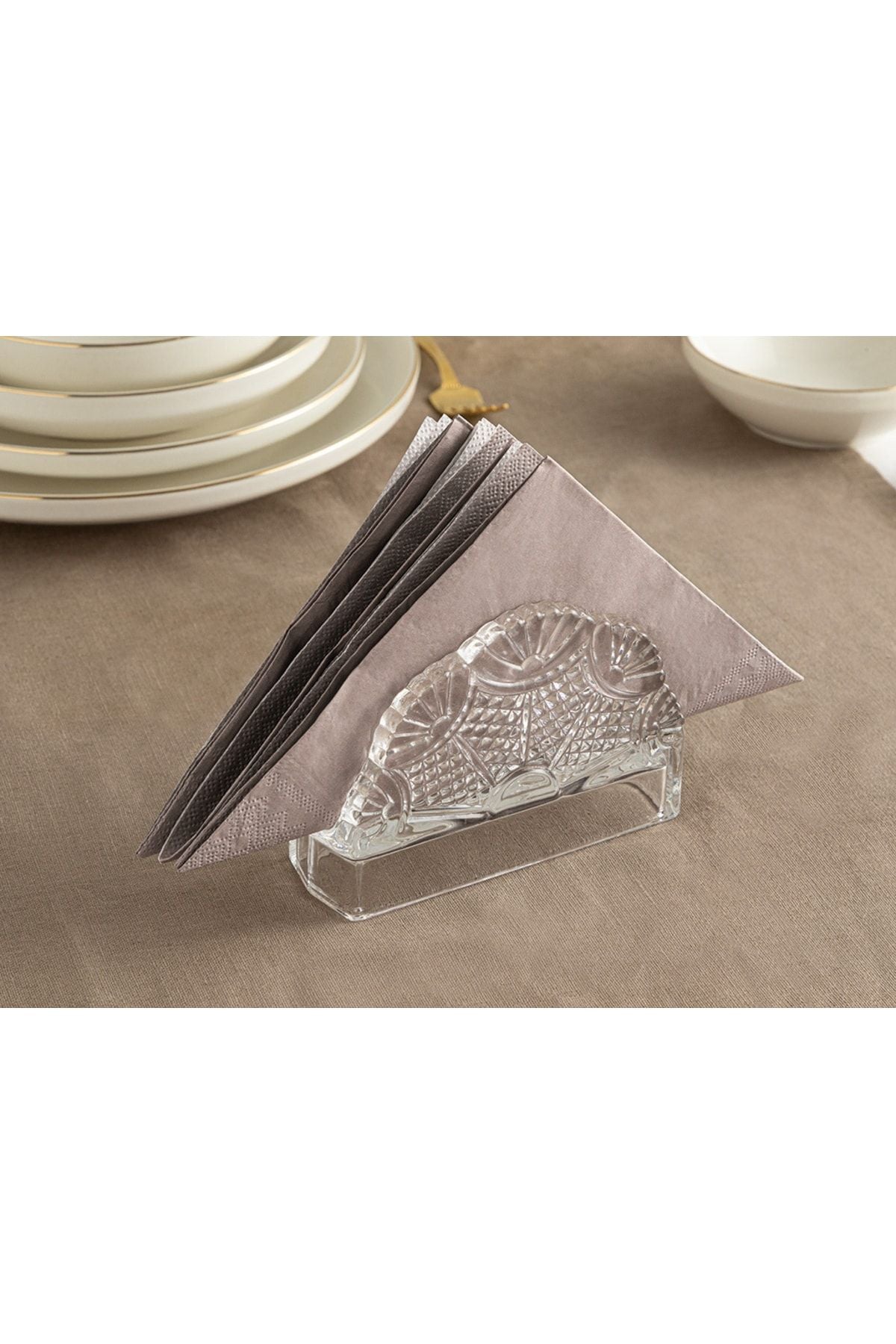 Karissa Glass Napkin Holder 13x9 Cm Transparent