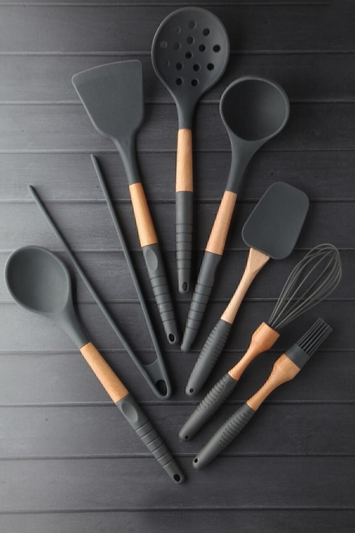 Maestro Grey 8 Piece Silicone Serving Set 13309