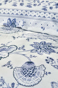 Amar Blue 100% Cotton Double Size Duvet Cover Set