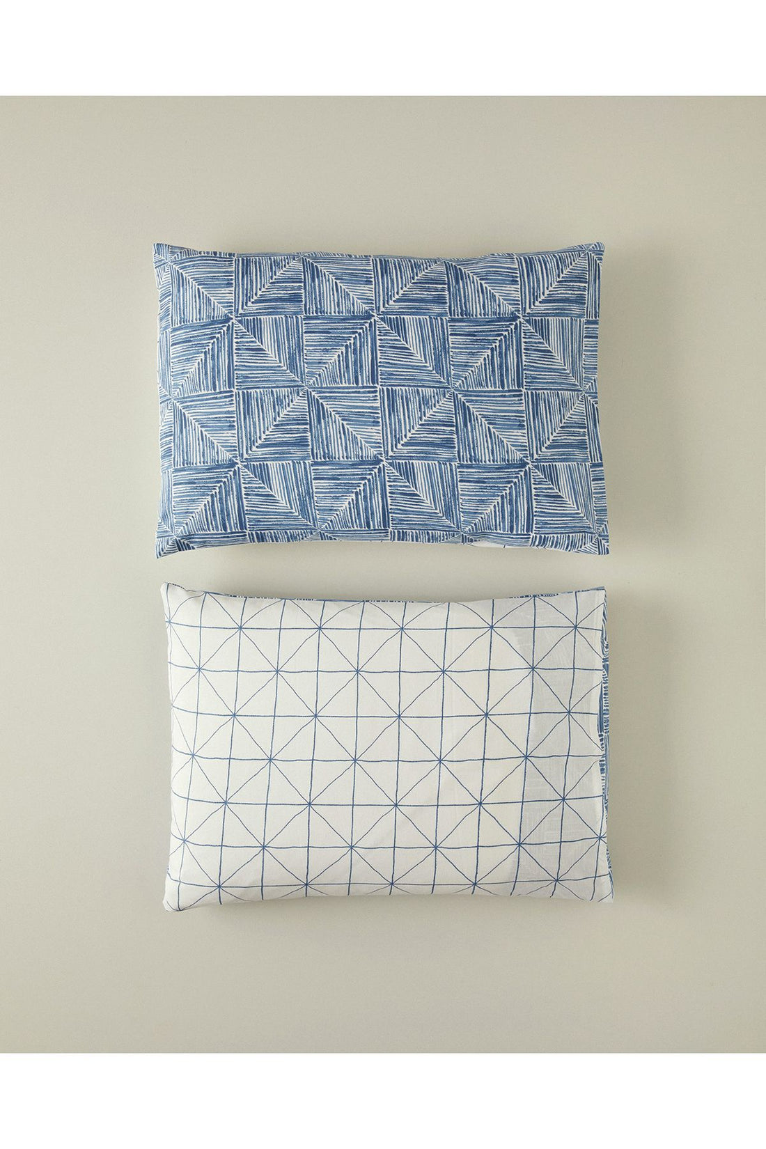 Modern Diamond 2-Piece Pillowcase Blue