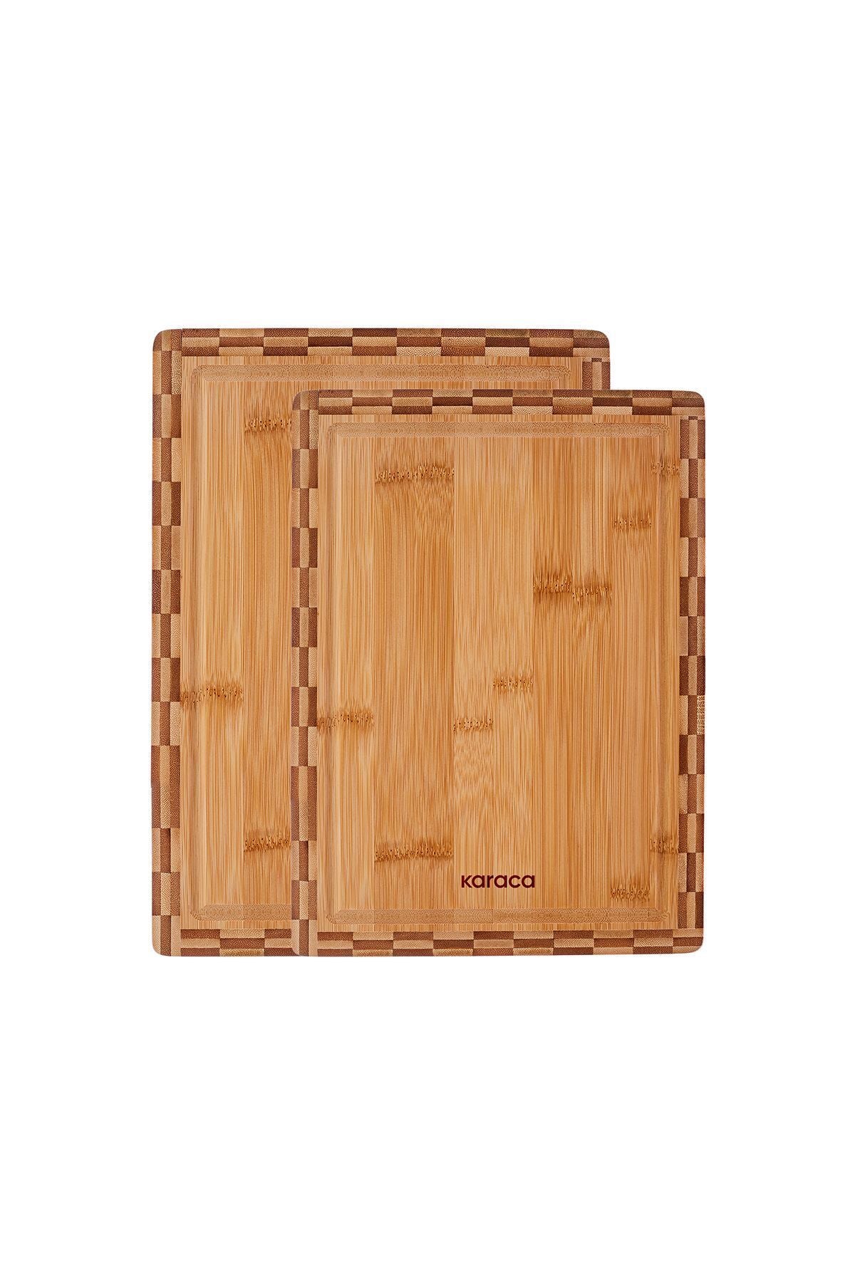 Gazel 2 Pieces Bamboo Cutting Board 28/33 Cm