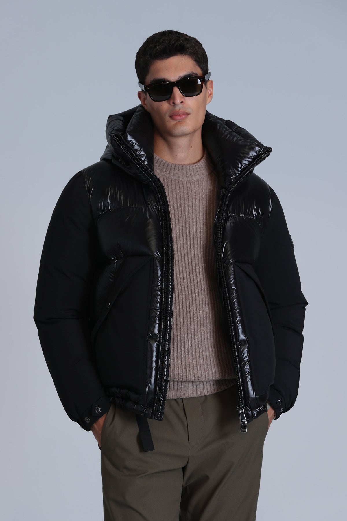 Frank Goose Down Men's Coat Black