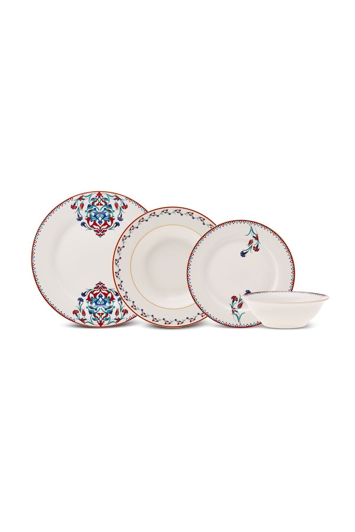 Nakkaş 24 Pieces 6 Seater Porcelain Dinner Set