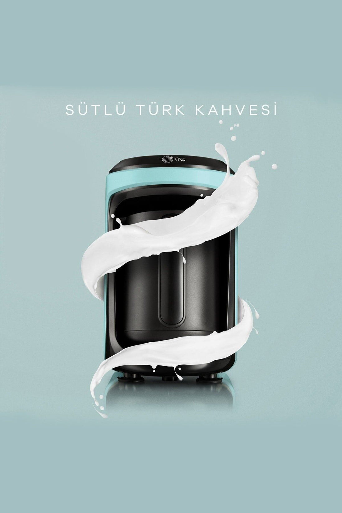 Turkish Coffee Machine Aqua Green with Matir Hops Milk