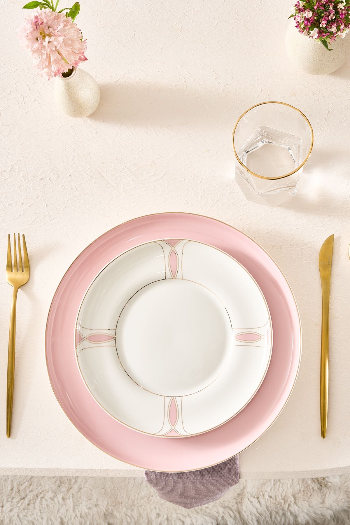 Blush 24 Piece 6 Seater New Bone Dinner Set