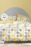 Yuna Yellow 100% Cotton Double Size Duvet Cover Pillow Set