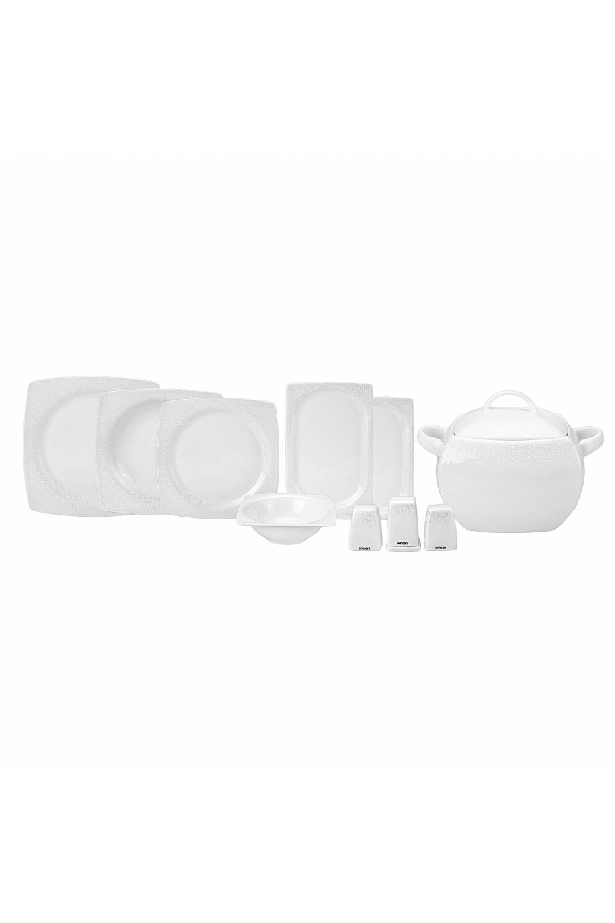 Fine Bone Ela 60 Piece Dinner Set for 12 Persons