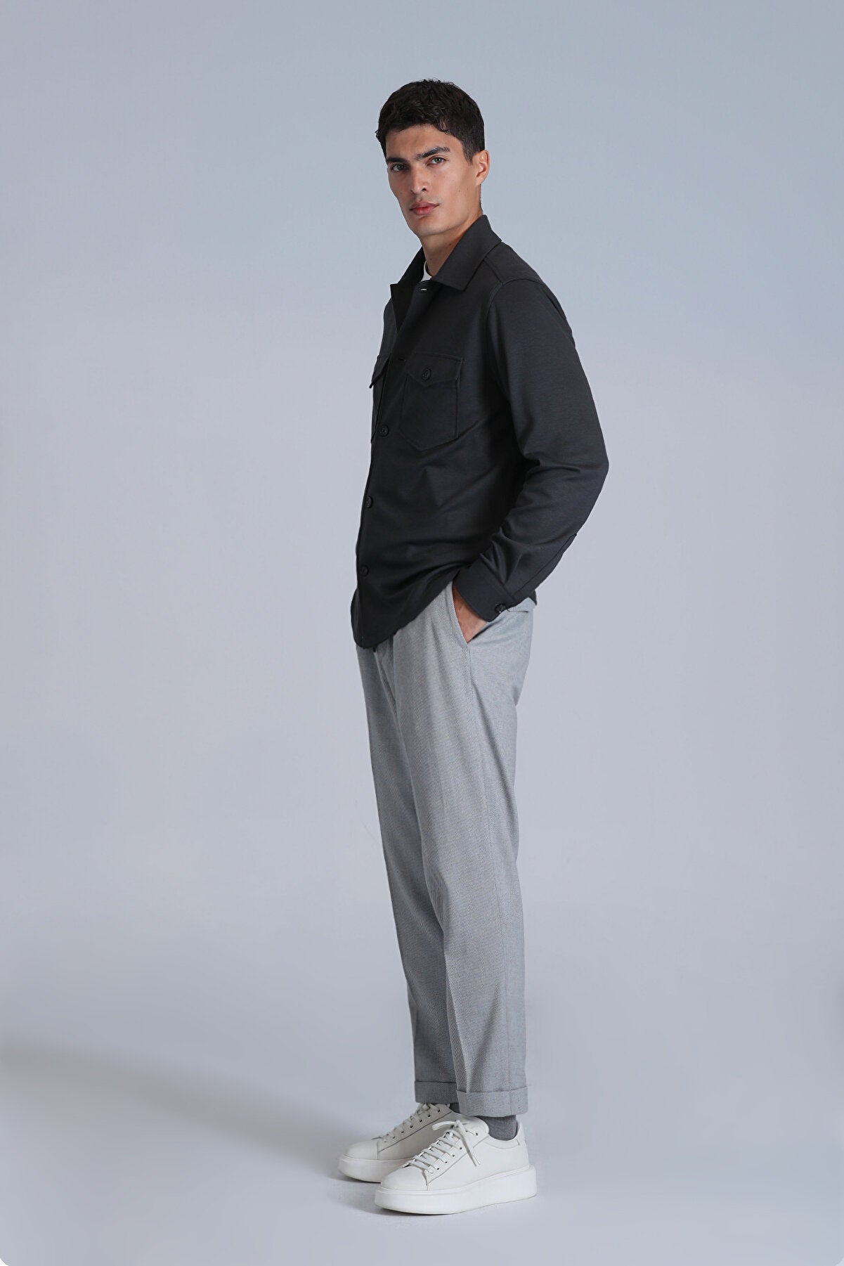 Cameron Erkek Basic Gömlek Slim Fit Haki