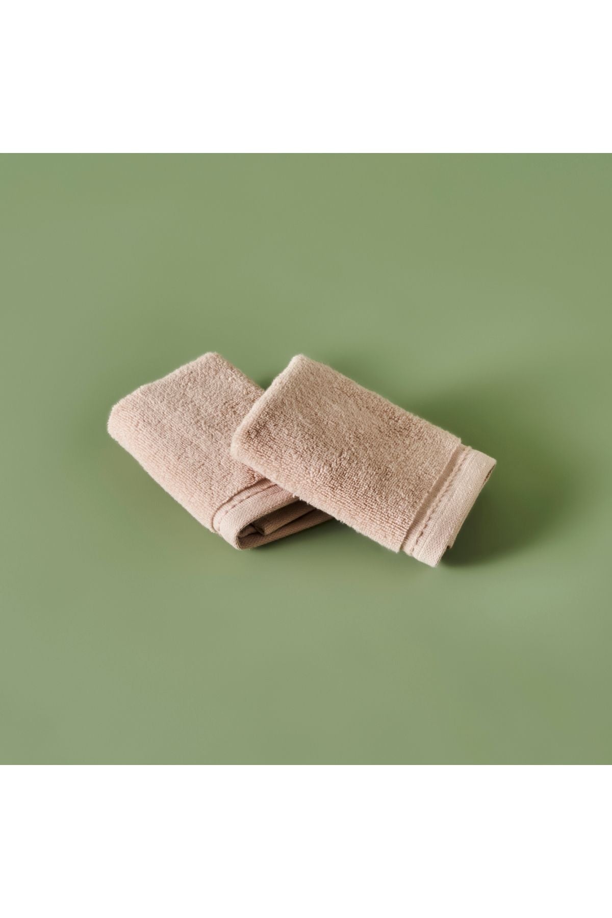 100% Cotton Ruby 2 Pack Hand Towel Beige (30x30 cm)