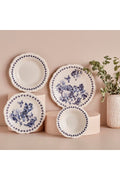 Vanessa Stoneware 24 Pieces 6 Seater Dinner Set Blue