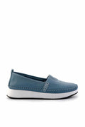 Jeans Blue Genuine Leather Women Casual Shoes K01908008503