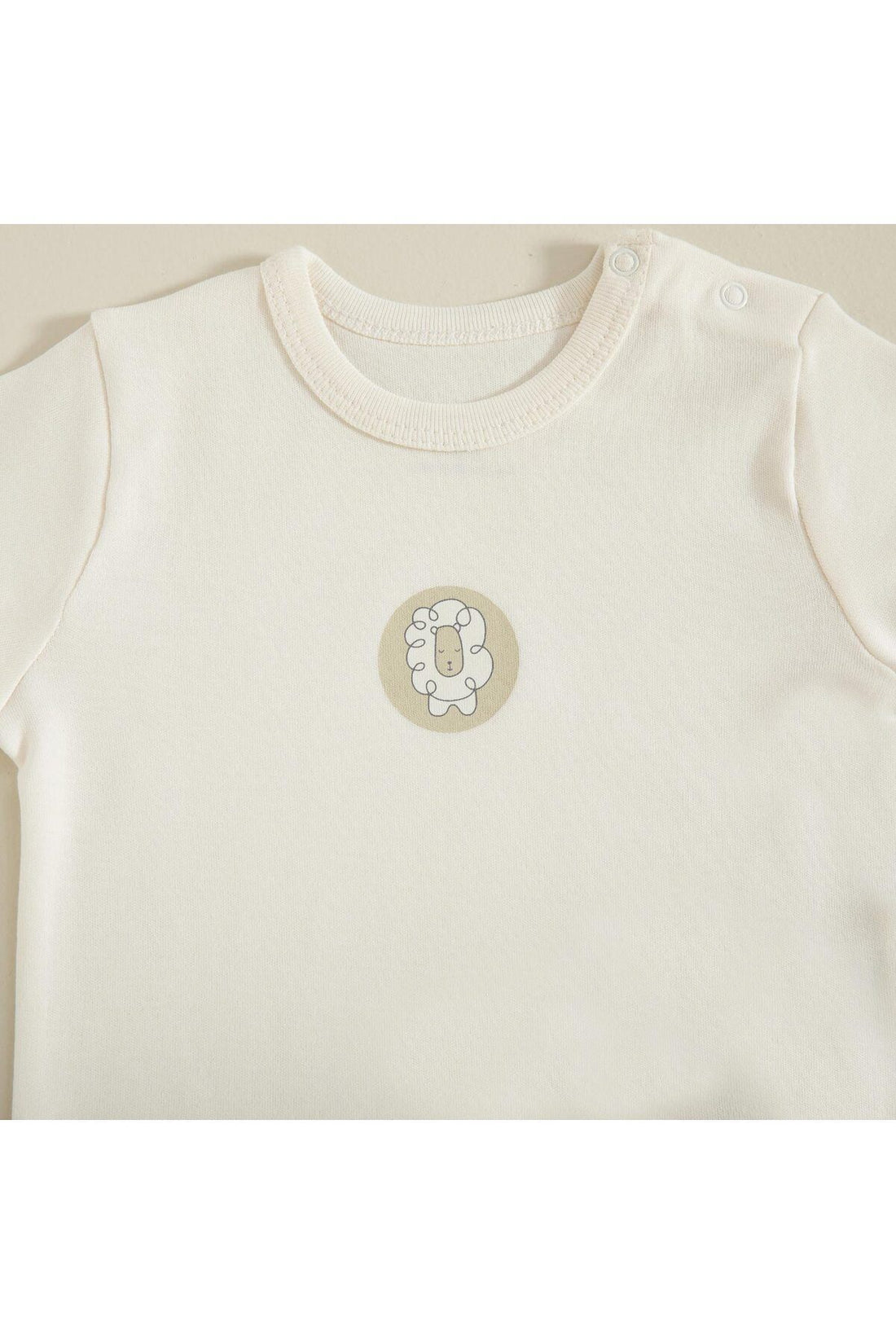 Organic Short Sleeve Bodysuit Ecru