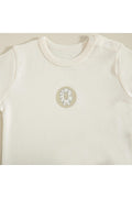 Organic Short Sleeve Bodysuit Ecru