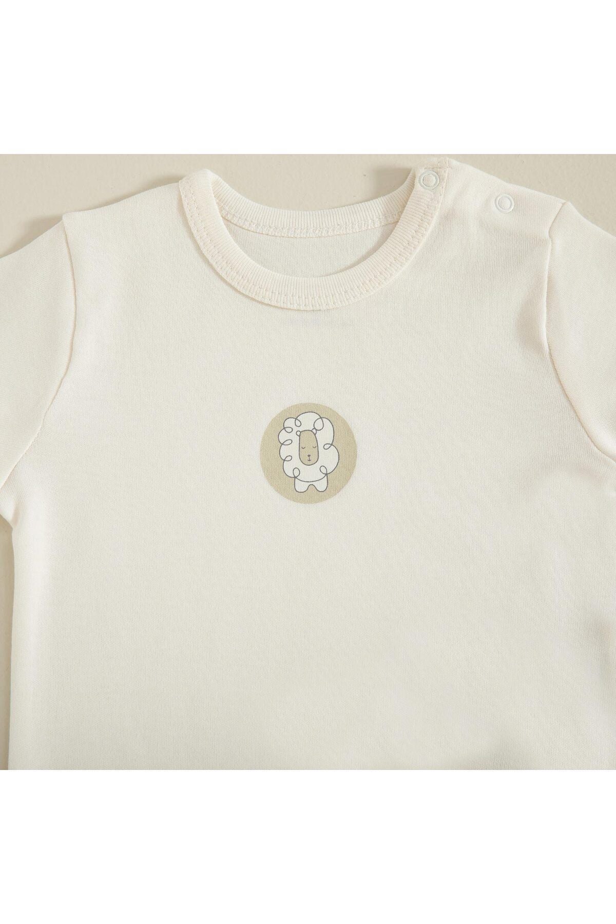 Organic Short Sleeve Bodysuit Ecru