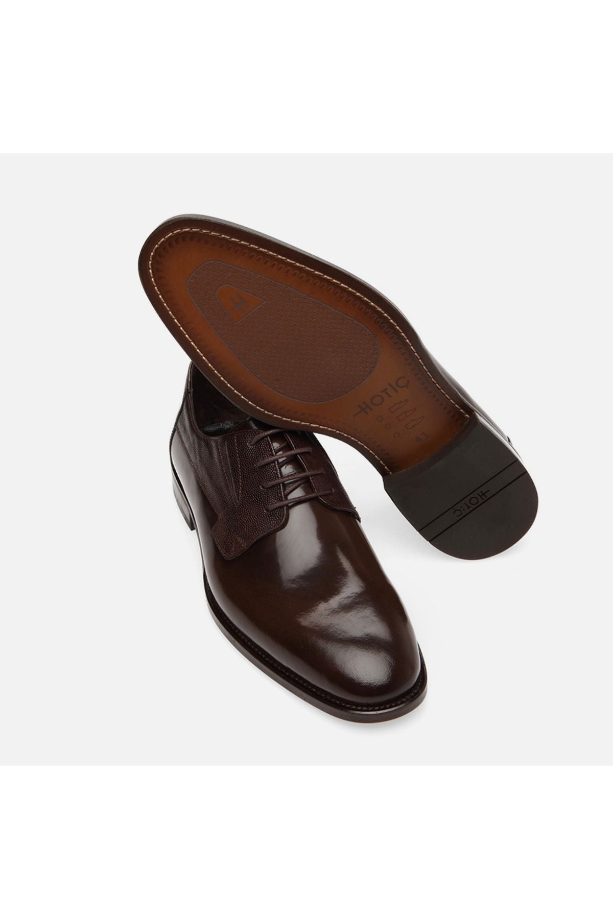 Genuine Leather Walnut Men's Classic Shoes