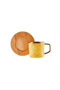 Bamboo Tray Gift Colorful Coffee Cup Set for 6 Persons 90 ml