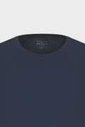 Men's Navy Blue 100% Cotton Slim Fit Slim Fit Crew Neck Basic T-Shirt