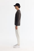 Men's Anthracite Textured Basic Sweater E005110
