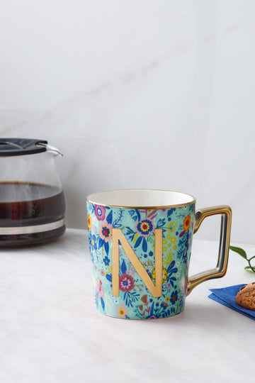 Flower N Letter Mug 350 Ml