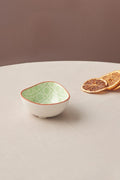 Floral Green Triangle Snack Tray 10 Cm