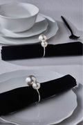 Karaca Pearl 2-Piece Napkin Ring Silver