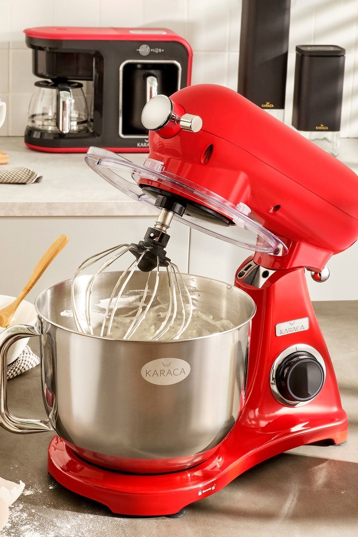 Powercast Chef Die Casting Stand Mixer 1800W Kitchen Chef Red