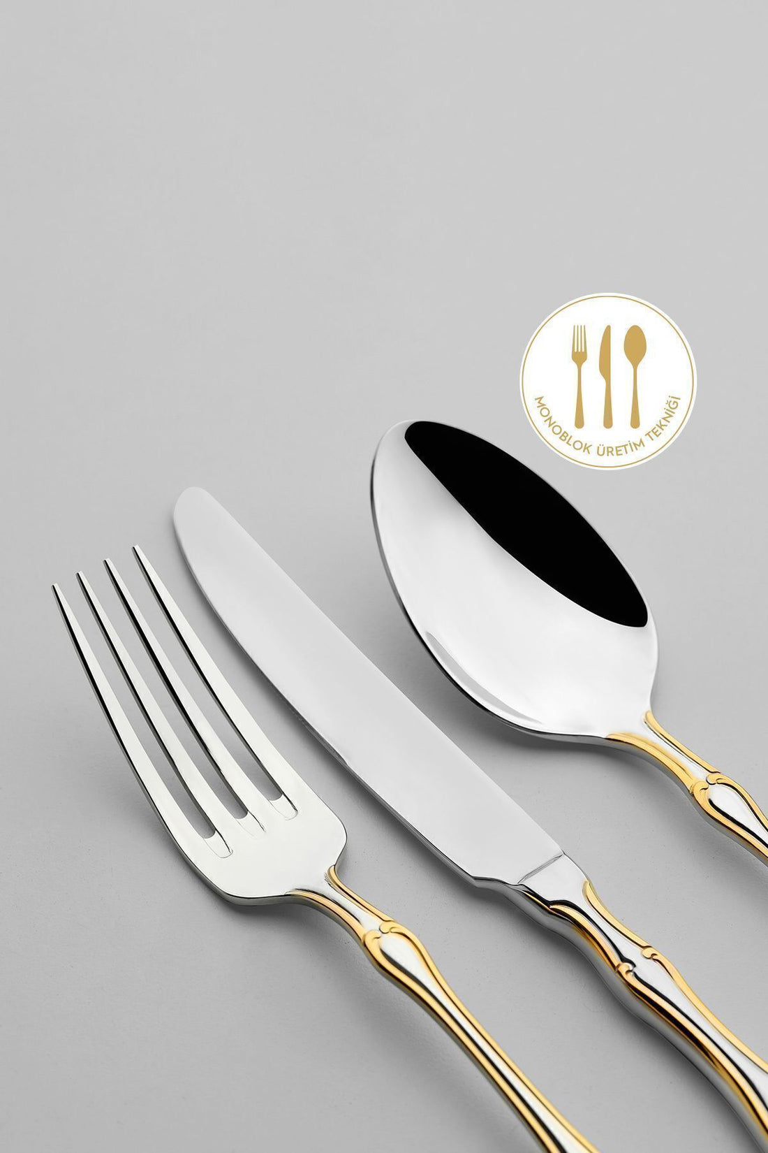 Adriana Gold Simple 12 Seater 72 Piece Cutlery Set