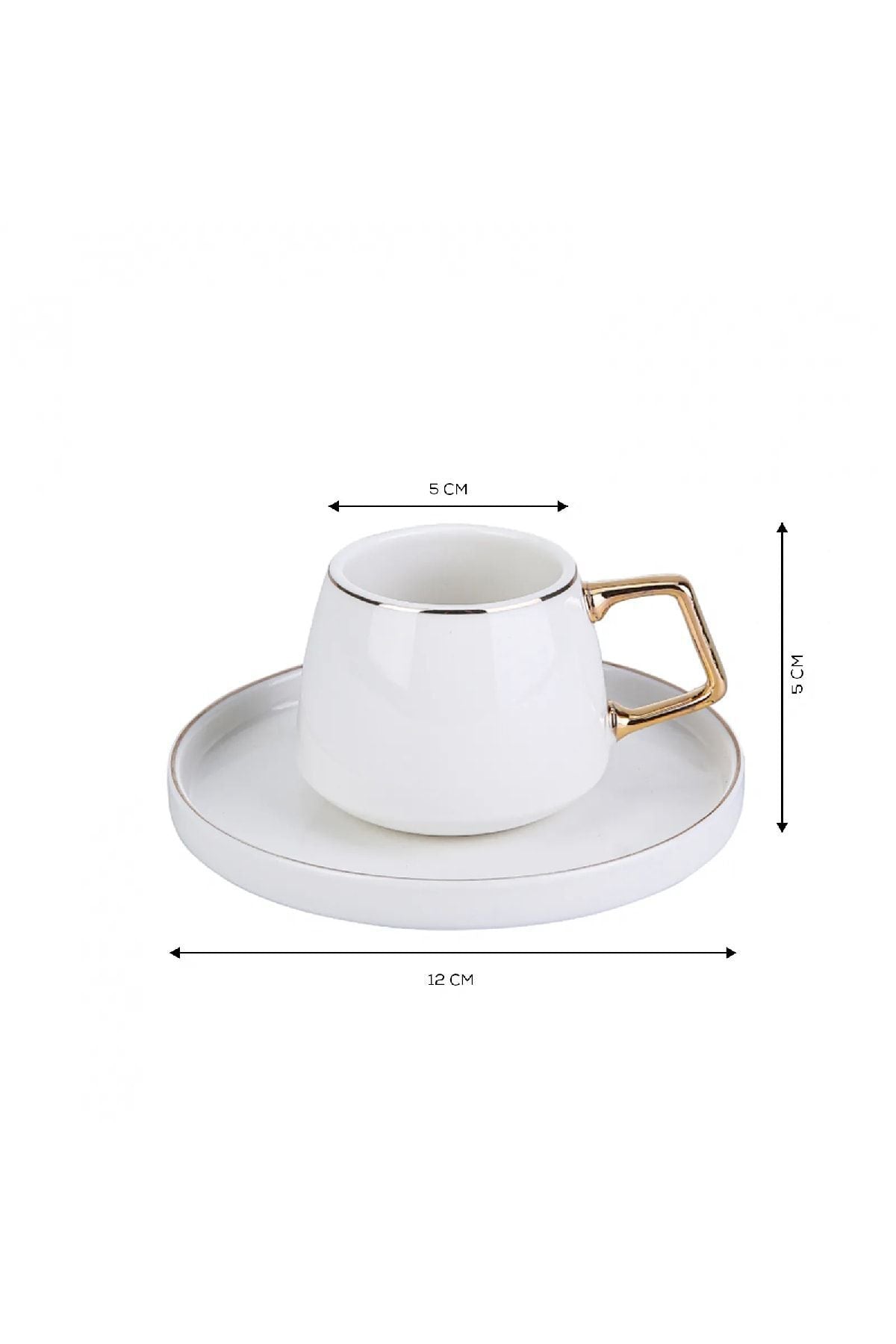 Saturn 6 Person Coffee Cup Set 100 ml Gold