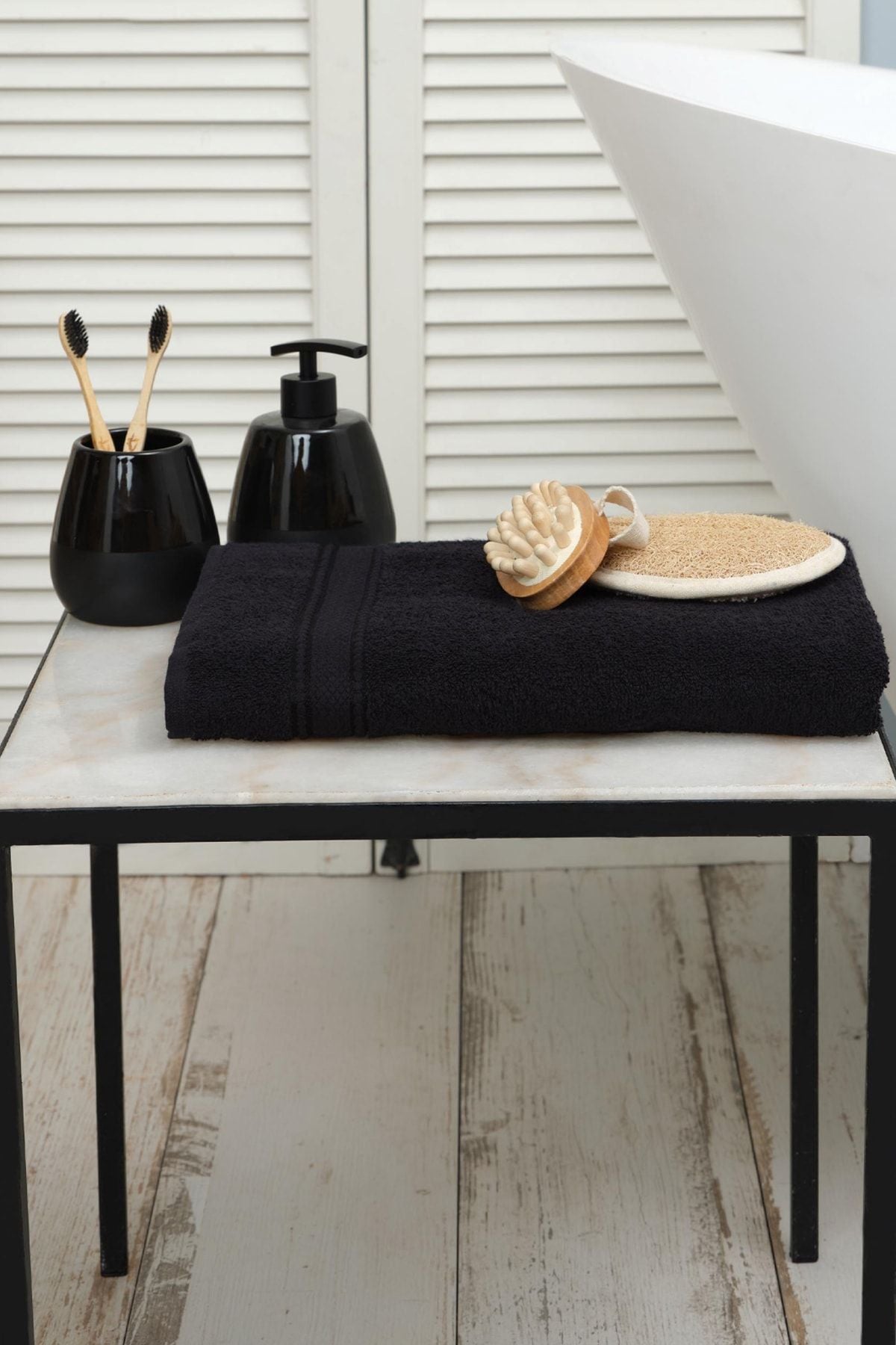 Daily Soft 100% Cotton Bath Towel 70x140 Cm Black