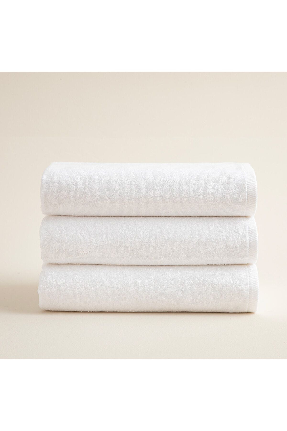 Solid Towel Set of 3 50x90 Cm White