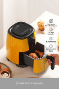 Smart Cook Compact Airfryer Yellow with Time Setting Up to 60 Minutes