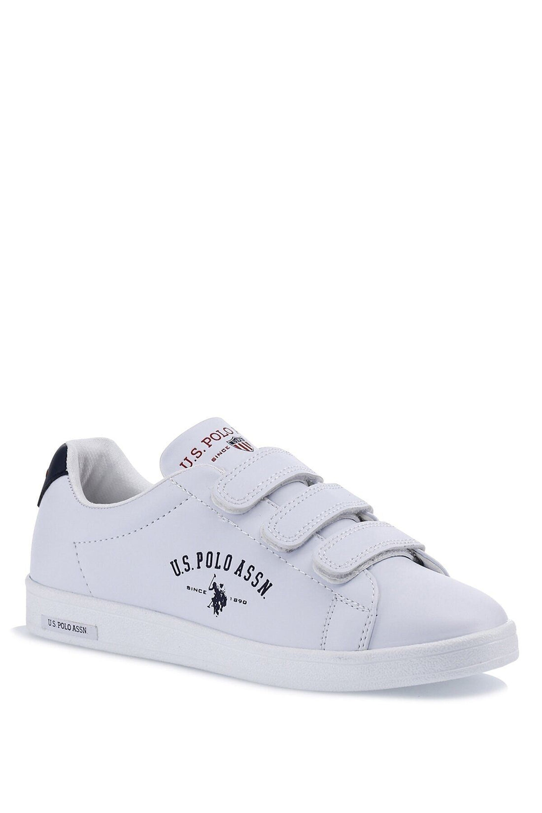 Sponge White Casual Sneakers with 3 Velcro