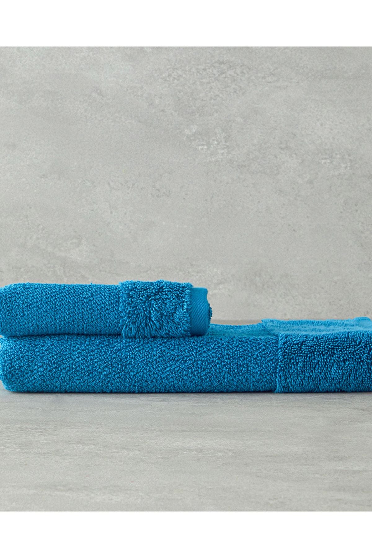 Velvet Touch Cotton Face Towel Blue