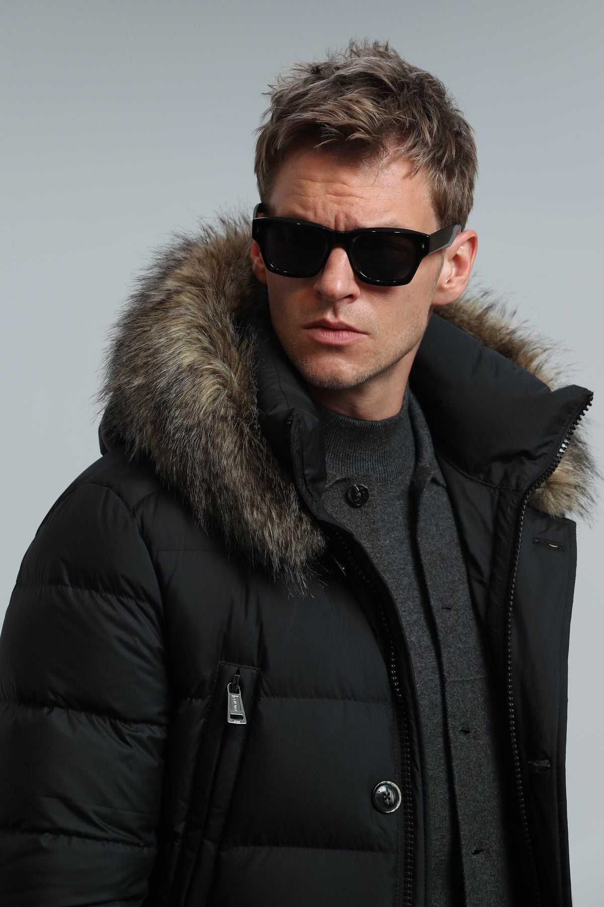 Clark Goose Down Coat Men Black