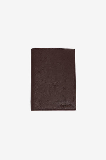 Men's Brown Custom Gift Box Faux Leather Handmade Passport Holder