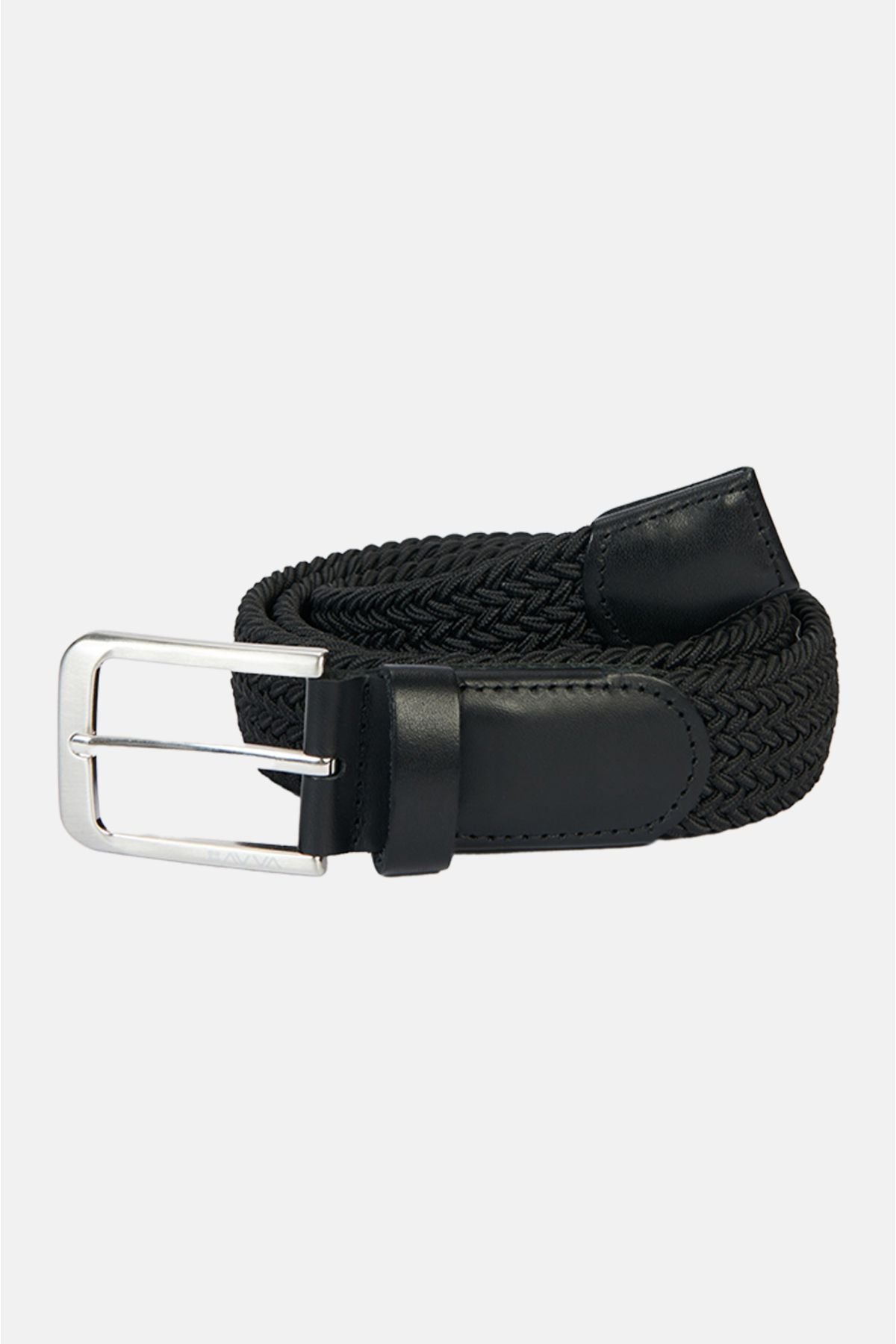 Men's Black 100% Leather Mesh Belt A32y9313