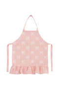 Pink Bow Detailed Women's Kitchen Apron