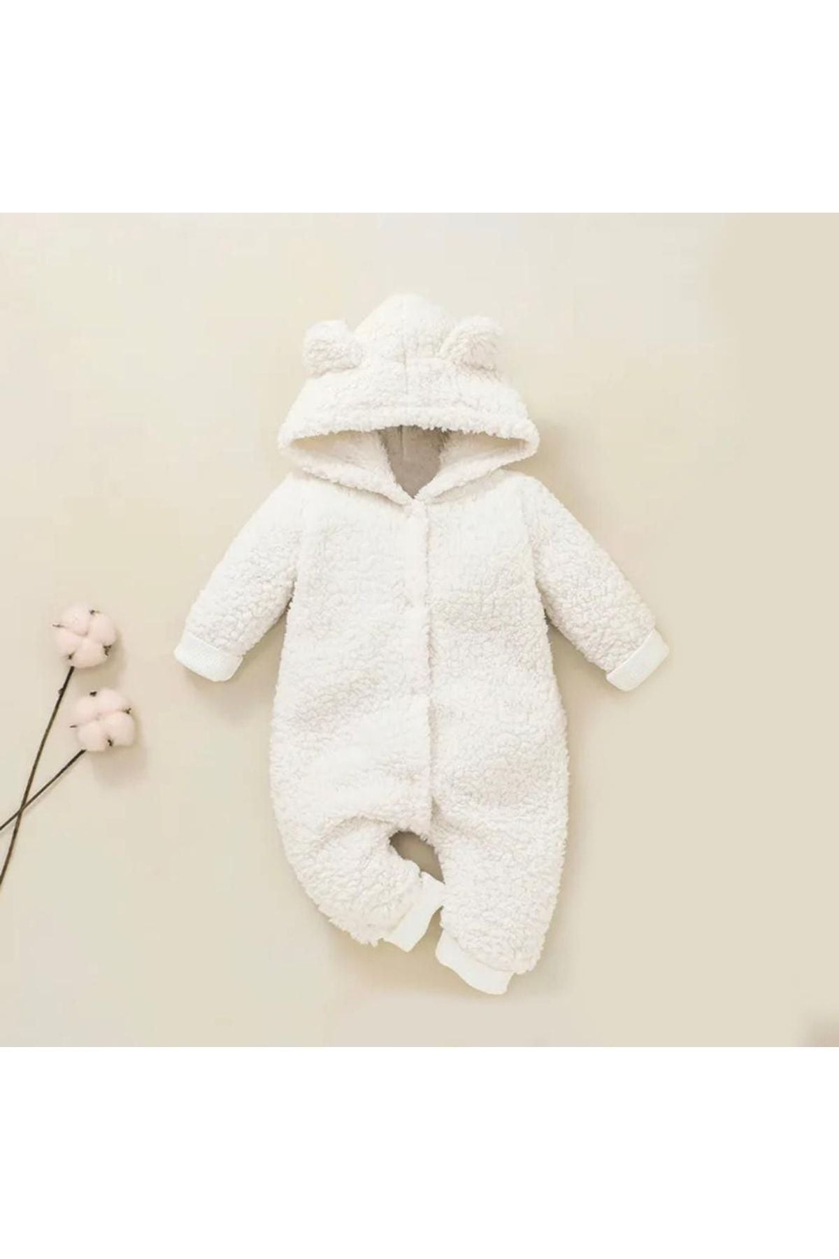Winter Sweet Hooded Baby Plush Welsoft Jumpsuit