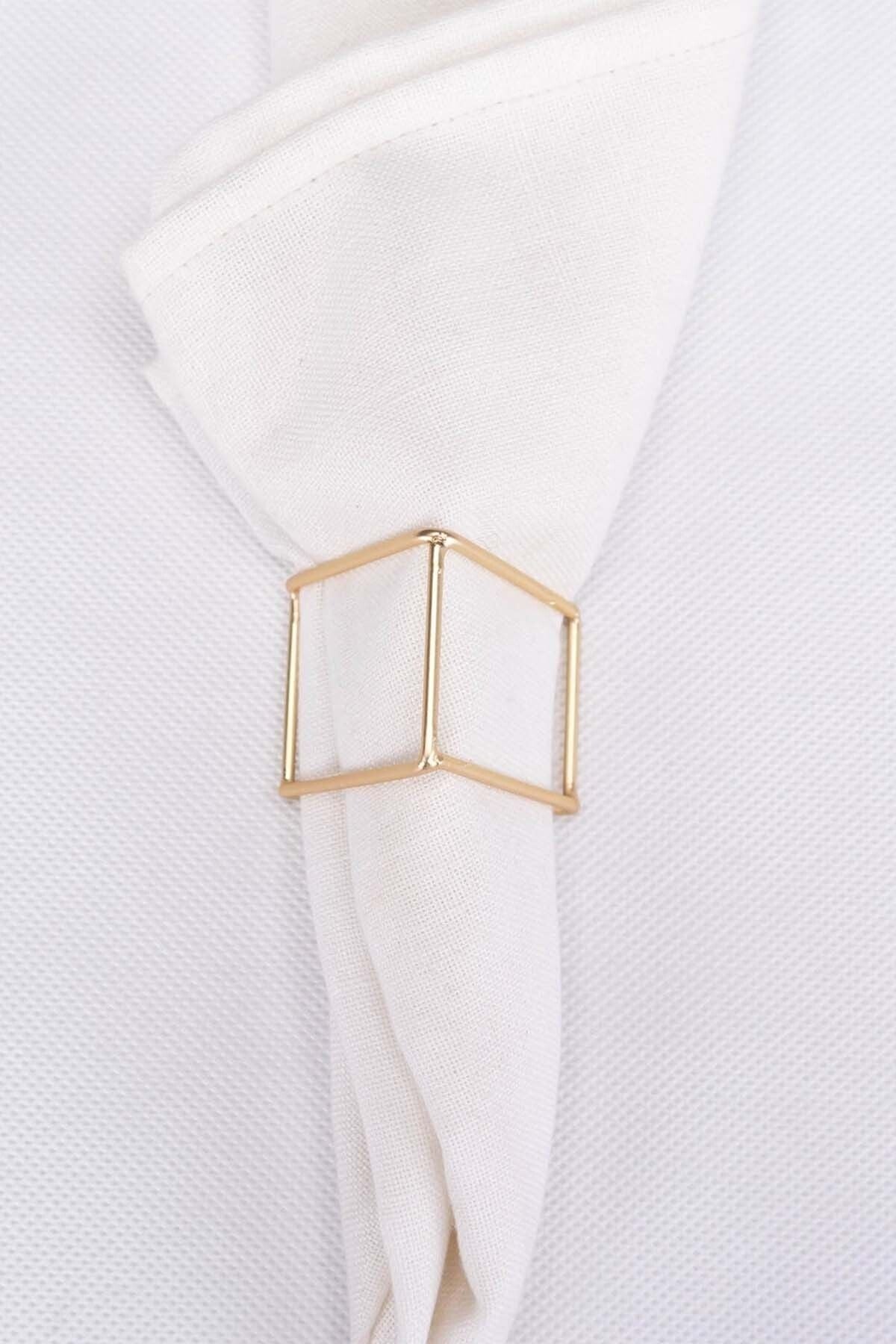 3d Geometry 4-Piece Napkin Ring