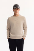 Erkek Taş Bisiklet Yaka İçi 3 İplik ŞardonluRegular Fit Sweatshirt B001033
