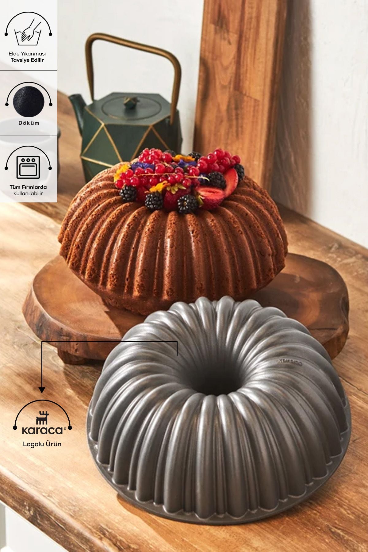 Cake Pro Sliced Anthracite Casting Cake Mold