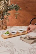 Orbit 3 Snack Tray and Bamboo Serving Tray