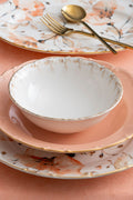 Mari Gold Pink Floral 6 Seater 29 Piece Porcelain Dinner Set 12349